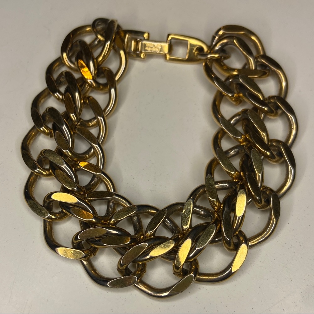 Vintage Napier double row heavy white bracelet